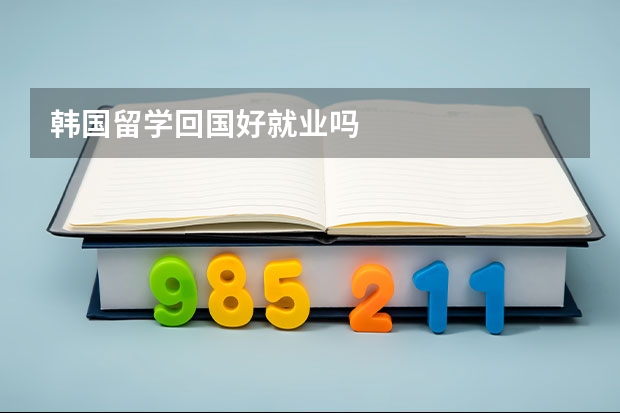 韩国留学回国好就业吗