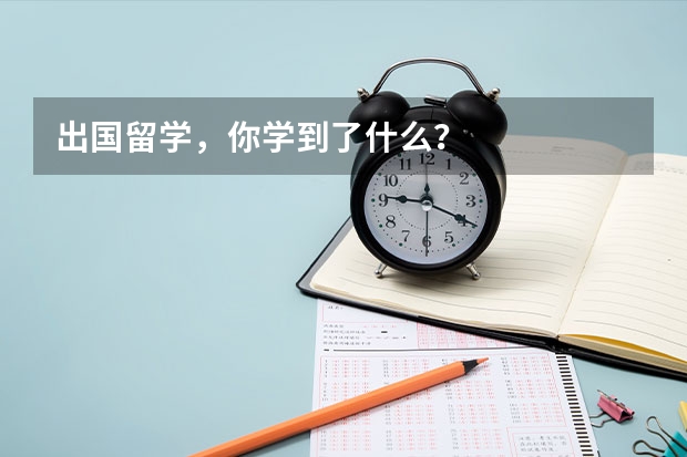 出国留学，你学到了什么？