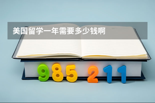 美国留学一年需要多少钱啊