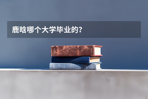 鹿晗哪个大学毕业的？