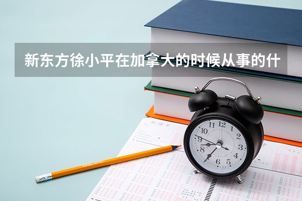 新东方徐小平在加拿大的时候从事的什么工作？谁能介绍一下他那时的经历？