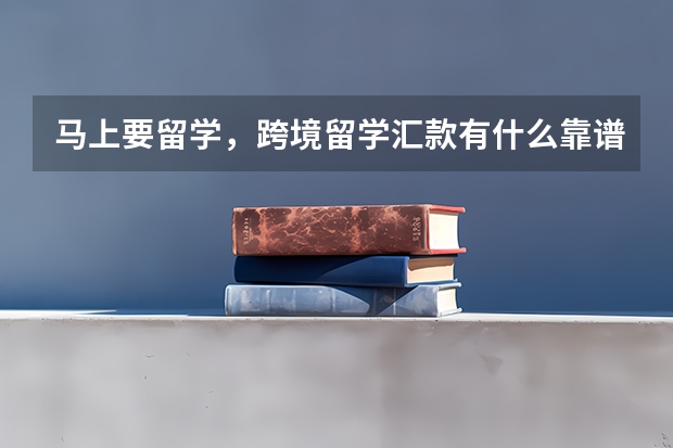 马上要留学，跨境留学汇款有什么靠谱的方式吗？