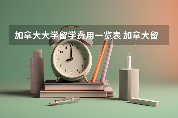 加拿大大学留学费用一览表 加拿大留学：一年费用明细