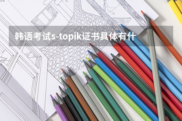 韩语考试s-topik证书具体有什么用~ 可以用这个证去韩国留学吗？？