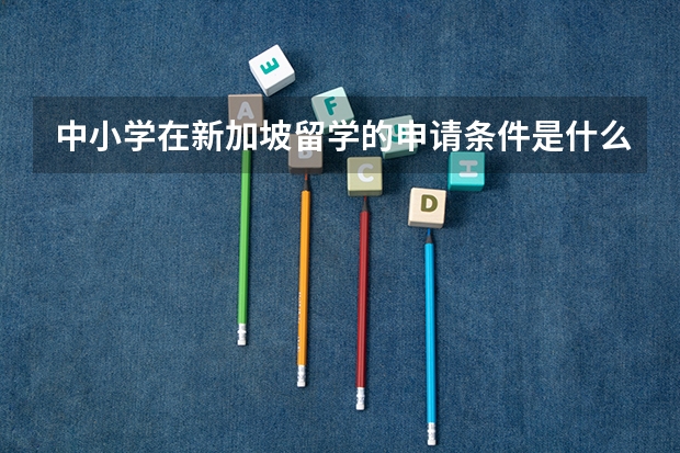 中小学在新加坡留学的申请条件是什么