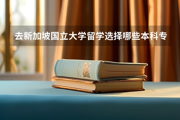 去新加坡国立大学留学选择哪些本科专业比较合适？