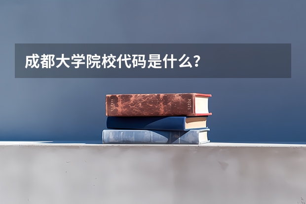 成都大学院校代码是什么？