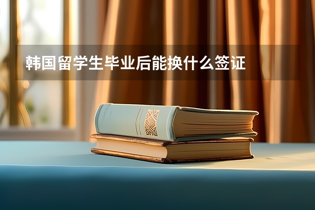 韩国留学生毕业后能换什么签证